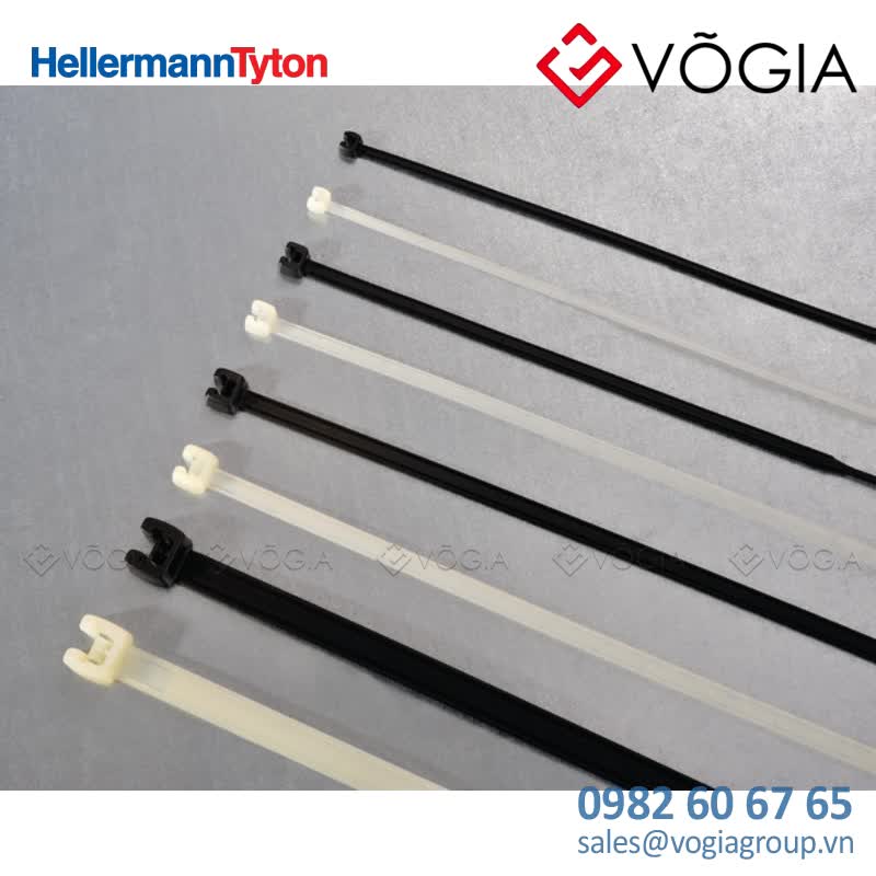 Dây thít cáp có răng phía trong - Cable tie inside serrated, 420x77mm, ∅60-1100mm, black, 100pcs - Q120R-PA66-BK