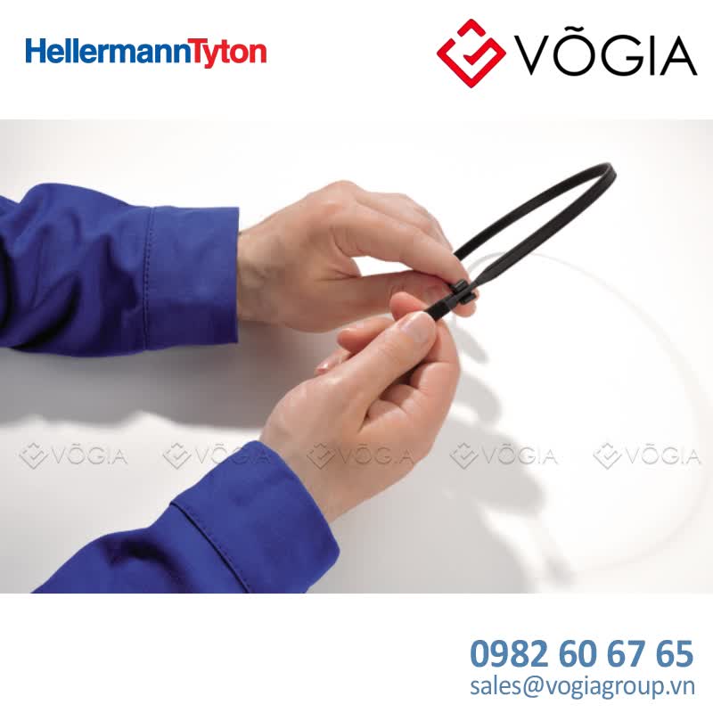 Dây thít cáp có răng phía trong - Cable tie inside serrated, 420x77mm, ∅60-1100mm, black, 100pcs - Q120R-PA66-BK