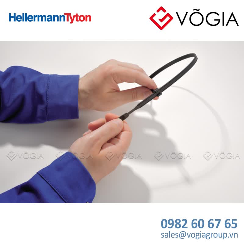 Dây thít cáp có răng phía trong - Cable tie inside serrated, 420x77mm, ∅60-1100mm, black, 100pcs - Q120R-PA66-BK