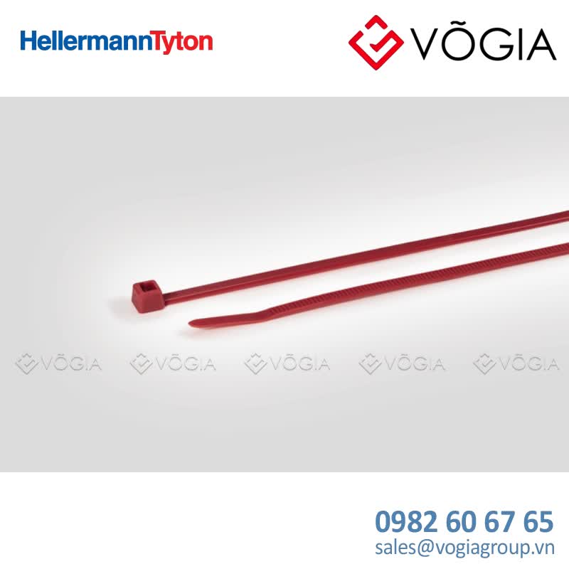 Dây thít cáp có răng phía trong - Cable tie inside serrated, 200x46mm, ∅15-500mm, red, 100pcs - T50R-PA66HS-RD