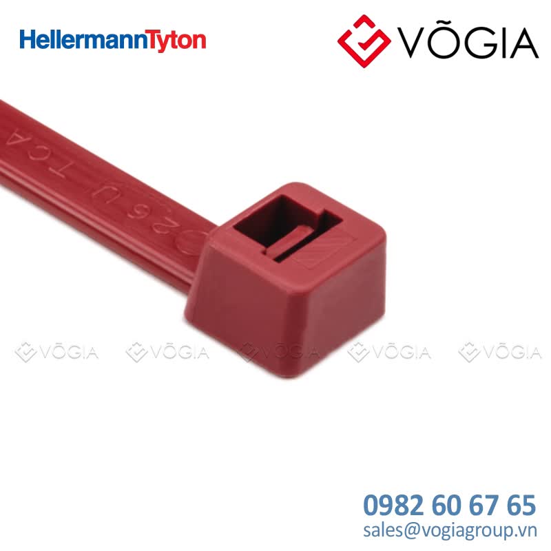 Dây thít cáp có răng phía trong - Cable tie inside serrated, 3870x76mm, ∅50-1050mm, red, 500pcs - T120R-PA66-RD