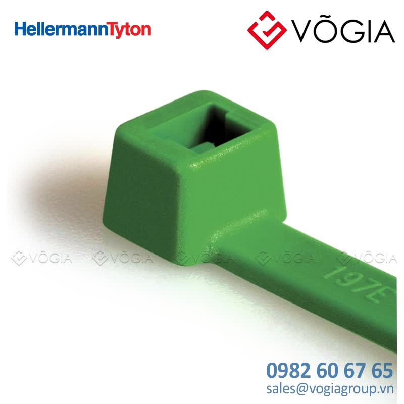 Dây thít cáp có răng phía trong - Cable tie inside serrated, 210x47mm, ∅15-550mm, green, 100pcs - T80R-PA66-GN
