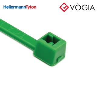 Dây thít cáp có răng phía trong - Cable tie inside serrated, 100x245mm, ∅15-220mm, green, 100pcs - T18R-PA66-GN