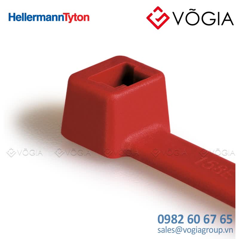 Dây thít cáp có răng phía trong - Cable tie inside serrated, 150x35mm, ∅15-350mm, red, 100pcs - T30R-PA66-RD
