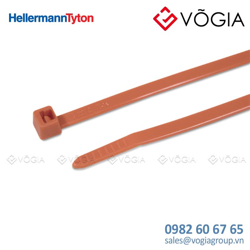 Dây thít cáp có răng phía trong - Cable tie inside serrated, 200x46mm, ∅15-500mm, orange, 100pcs - T50R-PA66-OG