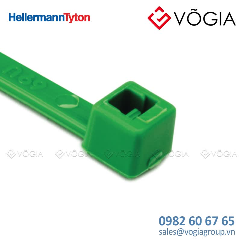 Dây thít cáp có răng phía trong - Cable tie inside serrated, 1480x36mm, ∅15-350mm, green, 100pcs - T30R-PA66-GN
