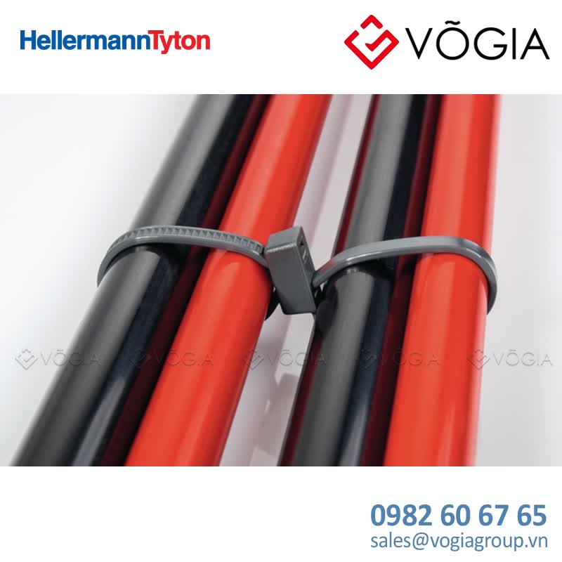 Dây thít cáp có răng phía trong - Cable tie inside serrated for multiple routing, 21082x47mm, ∅16-380mm, black, 100pcs - T50RDH-PA66W-BK