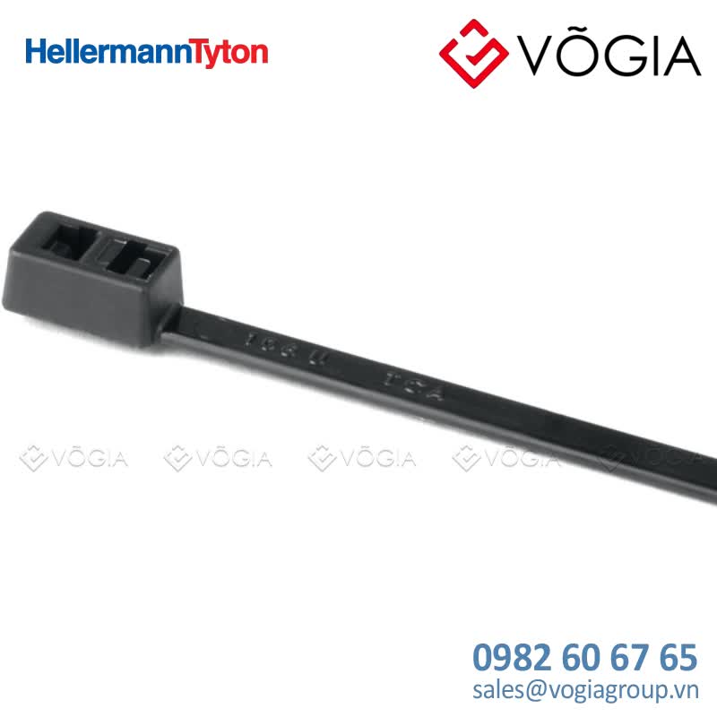 Dây thít cáp có răng phía trong - Cable tie inside serrated for multiple routing, 21082x47mm, ∅16-380mm, black, 100pcs - T50RDH-PA66W-BK