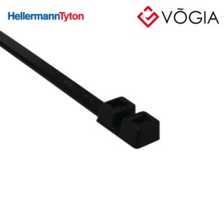 Dây thít cáp có răng phía trong - Cable tie inside serrated for multiple routing, 3980x76mm, ∅46-100mm, black, 50pcs - T120RDH-PA66-BK