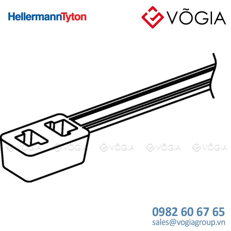 Dây thít cáp có răng phía trong - Cable tie inside serrated for multiple routing, 3050x47mm, ∅16-762mm, black, 1000pcs - T50IDH-PA66HS-BK