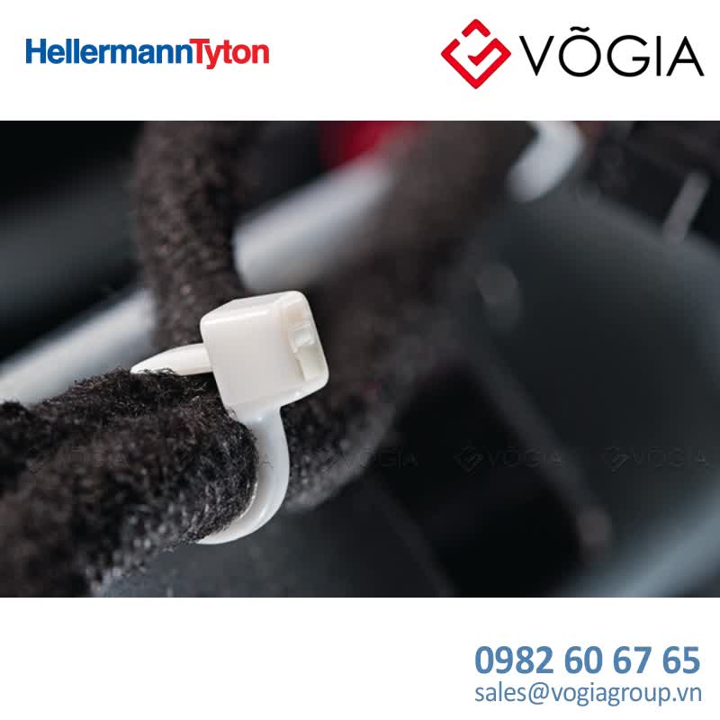 Dây thít cáp có răng phía trong - Cable tie inside serrated, 200x46mm, ∅30-500mm, white, 100pcs - T50R-PA66V0-WH