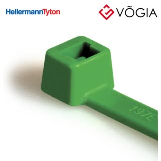 Dây thít cáp có răng phía trong - Cable tie inside serrated, 387x76mm, ∅30-100mm, green, 100pcs - T120R(E)-PA66-GN