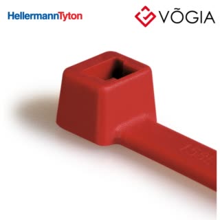 Dây thít cáp có răng phía trong - Cable tie inside serrated, 365x76mm, ∅50-100mm, red, 100pcs - T150R(H)-PA66-RD