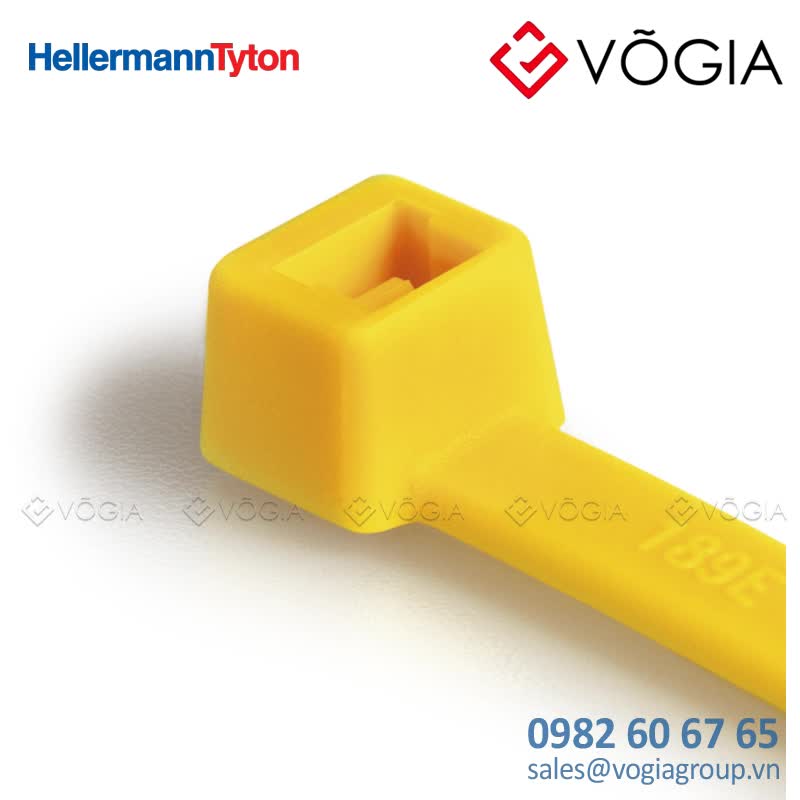 Dây thít cáp có răng phía trong - Cable tie inside serrated, 365x76mm, ∅50-100mm, yellow, 100pcs - T150R(H)-PA66-YE