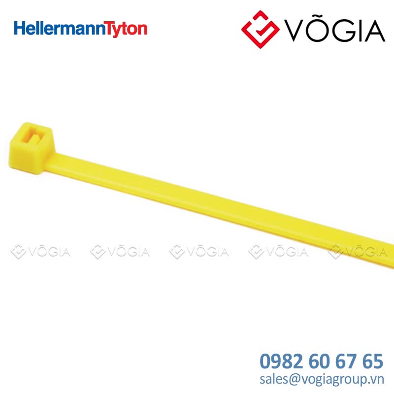 Dây thít cáp có răng phía trong - Cable tie inside serrated, 365x76mm, ∅50-100mm, yellow, 100pcs - T150R(H)-PA66-YE
