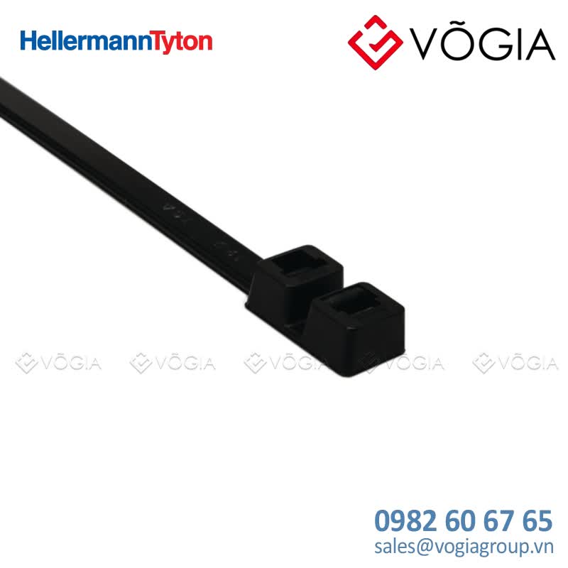 Dây thít cáp có răng phía trong - Cable tie inside serrated for multiple routing, 3980x76mm, ∅46-1016mm, black, 500pcs - T120RDH-PA66HS-BK