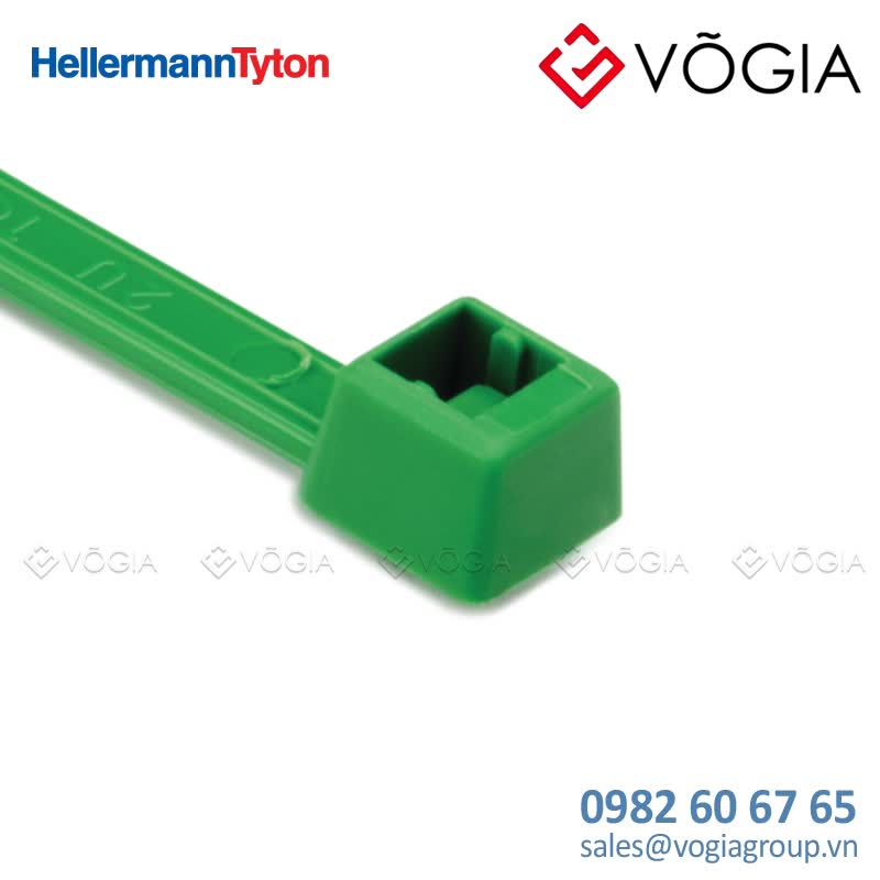 Dây thít cáp có răng phía trong - Cable tie inside serrated, 2020x46mm, ∅15-500mm, green, 100pcs - T50R-PA66-GN