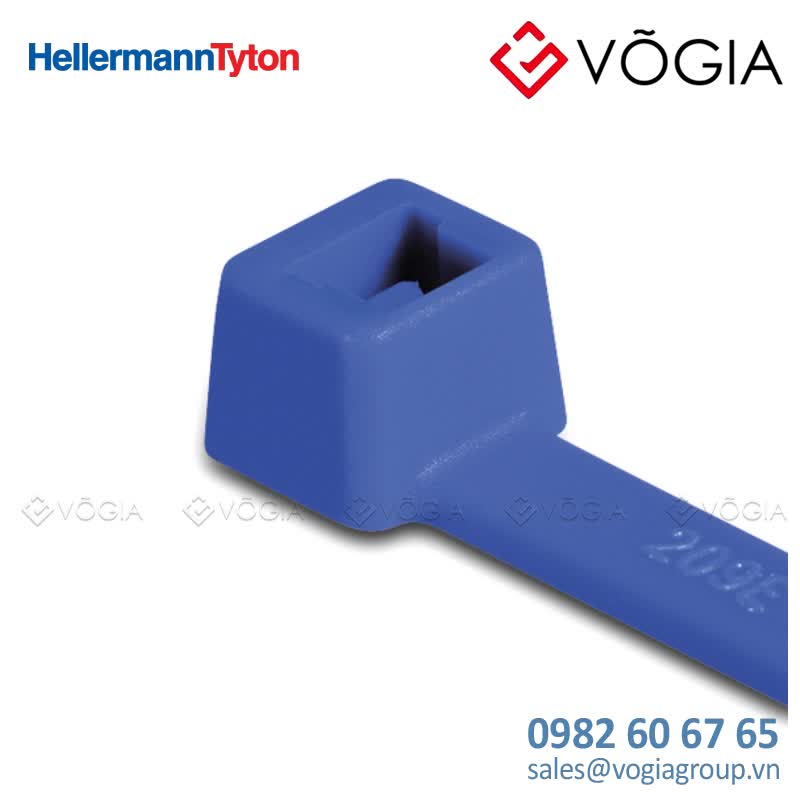 Dây thít cáp có răng phía trong - Cable tie inside serrated, 210x47mm, ∅15-550mm, blue, 100pcs - T80R-PA66-BU