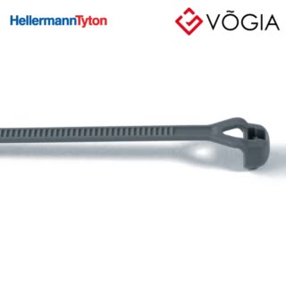 Dây thít cáp có răng phía ngoài - Cable tie outside serrated for narrow bundling, 1025x245mm, ∅20mm, grey, 1000pcs - V100R-PA46-GY
