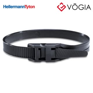 Dây thít cáp có răng phía ngoài - Cable tie outside serrated for narrow space, 505x9mm, ∅74-140mm, black, 100pcs - LPH500-PA66HIR(S)-BK