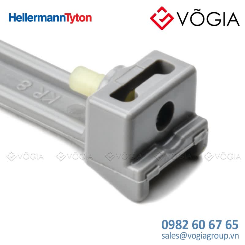 Dây thít cáp trơn - Cable tie not serrated vibration absorbing, 3370x80mm, ∅80-860mm, grey, 50pcs - KR8/33-PA46-GY