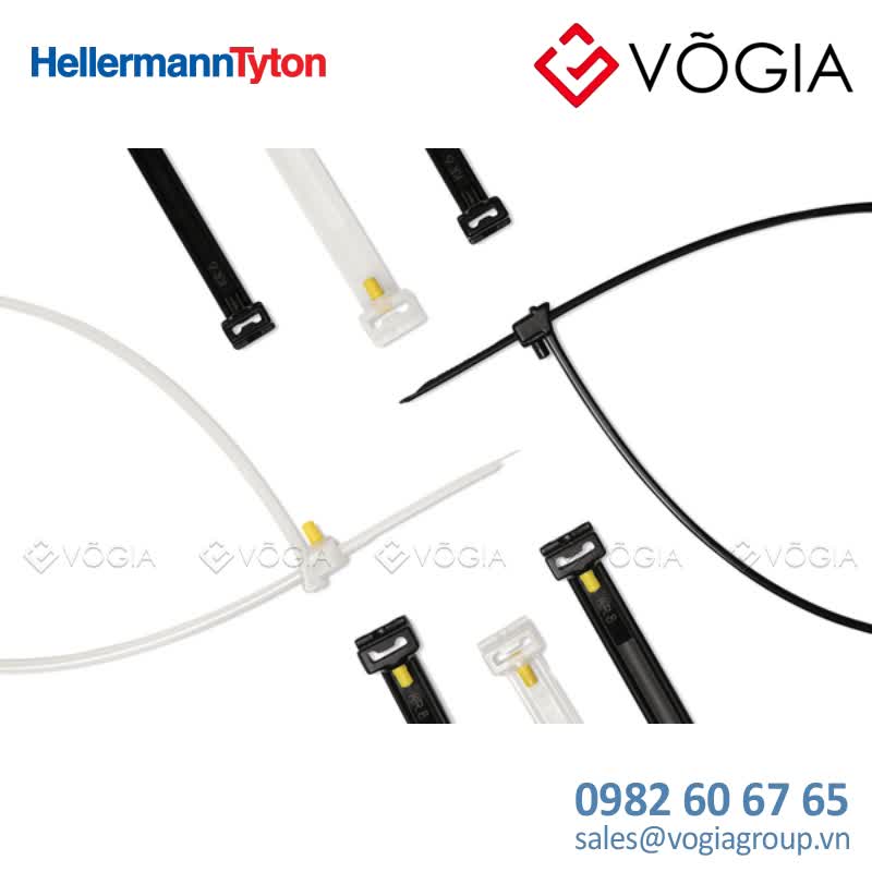 Dây thít cáp trơn - Cable tie not serrated vibration absorbing, 3370x80mm, ∅80-860mm, grey, 50pcs - KR8/33-PA46-GY