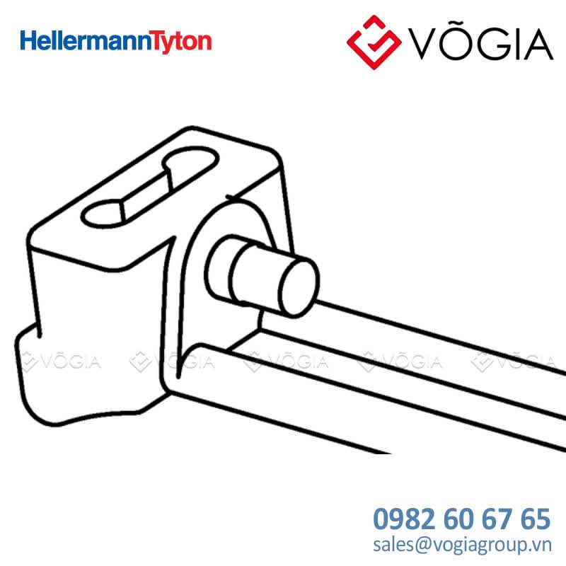 Dây thít cáp trơn - Cable tie not serrated vibration absorbing, 210x80mm, ∅80-470mm, natural, 50pcs - KR8/21-PA66HS-NA