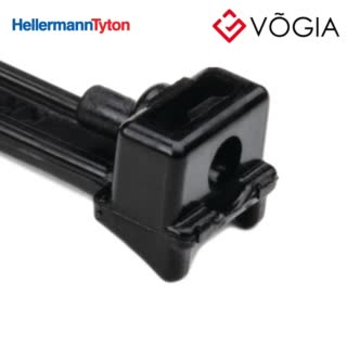 Dây thít cáp trơn - Cable tie not serrated vibration absorbing, 360x61mm, ∅47-930mm, black, 50pcs - KR6/35-PA66UV-BK