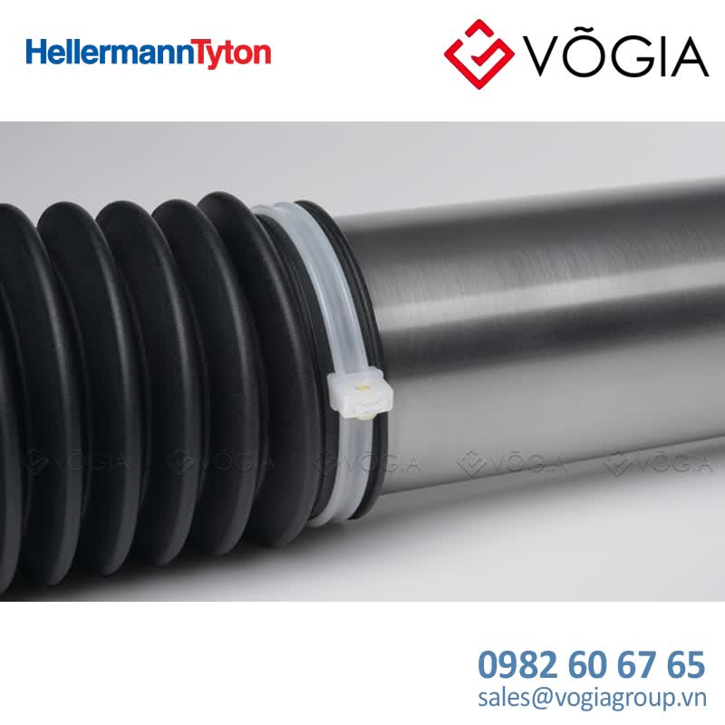 Dây thít cáp trơn - Cable tie not serrated vibration absorbing, 360x61mm, ∅47-930mm, black, 50pcs - KR6/35-PA66-BK