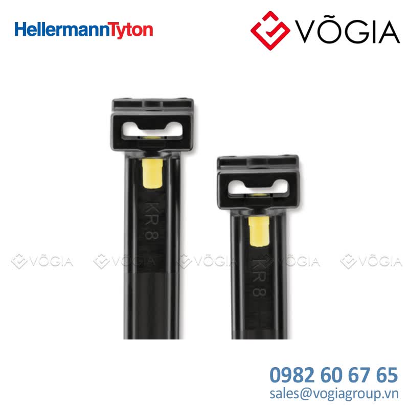 Dây thít cáp trơn - Cable tie not serrated vibration absorbing, 360x61mm, ∅47-930mm, black, 50pcs - KR6/35-PA66-BK