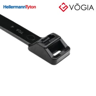 Dây thít (dây rút) cáp có thể tháo rời - Releasable cable tie, 5150x125mm, ∅120-1250mm, 1115N, black, 25pcs - RT250R-PA66-BK