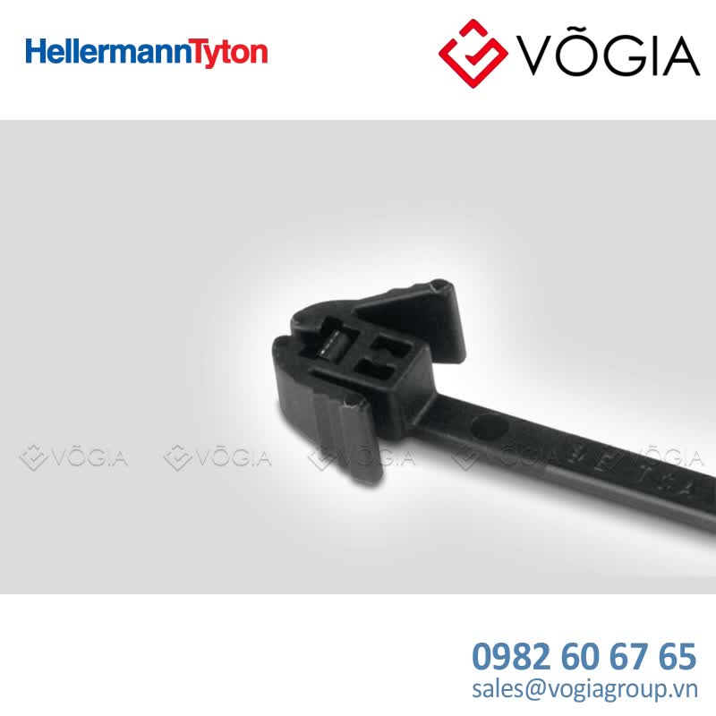 Dây thít (dây rút) cáp có thể tháo rời - Releasable cable tie, 200x47mm, ∅160-500mm, 135N, black, 100pcs - REZ200-PA66-BK