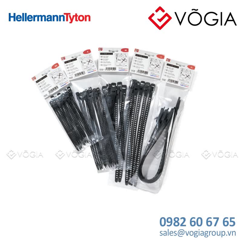 Dây thít (dây rút) cáp có thể tháo rời - Releasable cable tie, 180x70mm, ∅100-450mm, 57N, black, 50pcs - SRT1807-TPU-BK