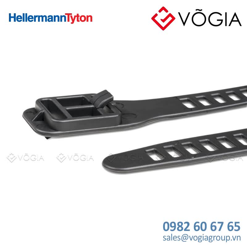 Dây thít (dây rút) cáp có thể tháo rời - Releasable cable tie, 180x70mm, ∅100-450mm, 57N, black, 50pcs - SRT1807-TPU-BK