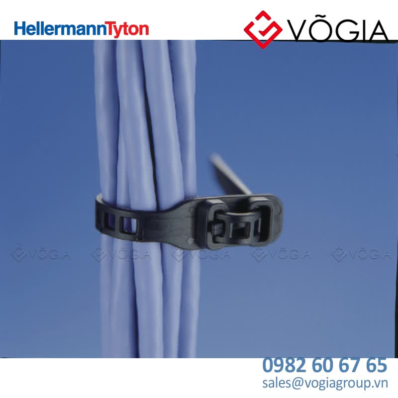 Dây thít (dây rút) cáp có thể tháo rời - Releasable cable tie, 180x70mm, ∅100-450mm, 57N, black, 50pcs - SRT1807-TPU-BK