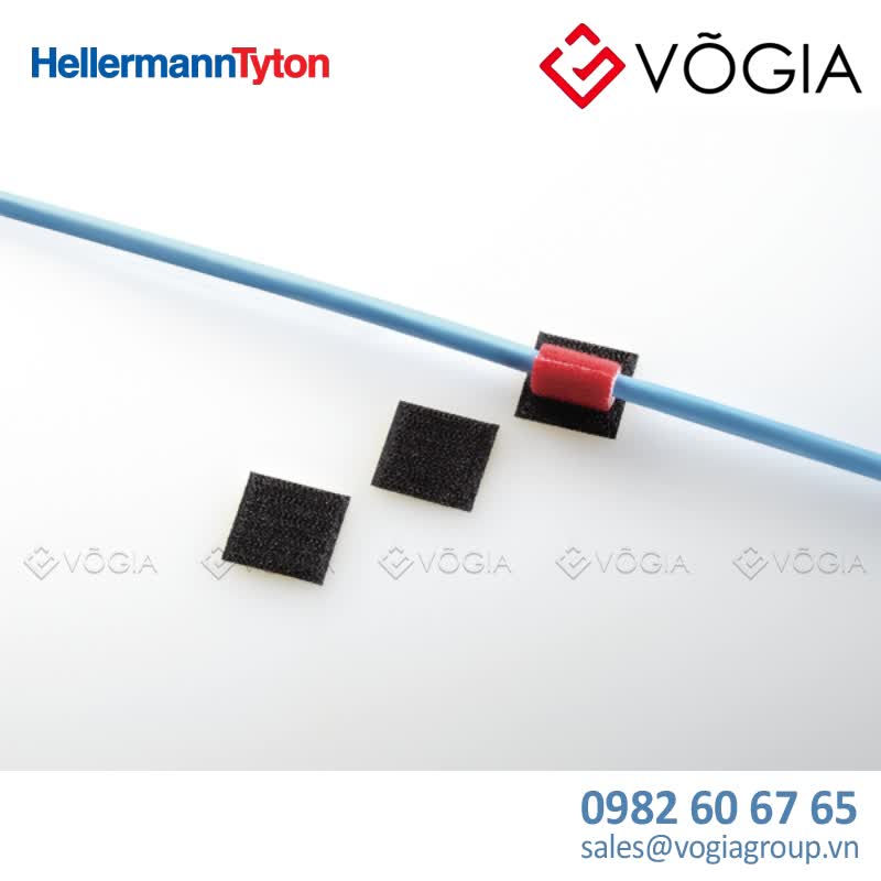 Dây thít (dây rút) cáp có thể tháo rời - Hook and loop cable tie, 26x25mm, black, 100pc - GT-ST-PA-BK