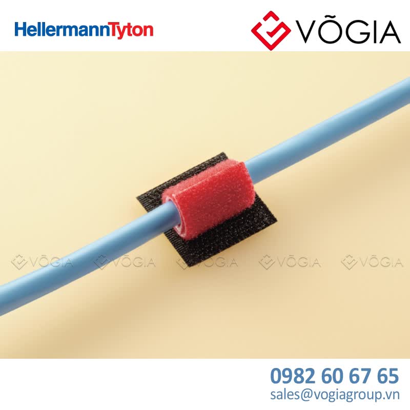Dây thít (dây rút) cáp có thể tháo rời - Hook and loop cable tie, 26x25mm, black, 100pc - GT-ST-PA-BK