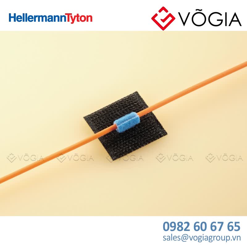 Dây thít (dây rút) cáp có thể tháo rời - Hook and loop cable tie, 26x25mm, black, 100pc - GT-ST-PA-BK