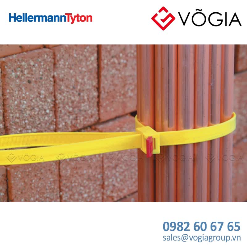 Dây thít (dây rút) cáp có thể tháo rời - Releasable cable tie, 7520x130mm, ∅400-2100mm, 888N, yellow/red, 5pcs - SpeedyTie (RTT750HR)-PA66-RD/YE