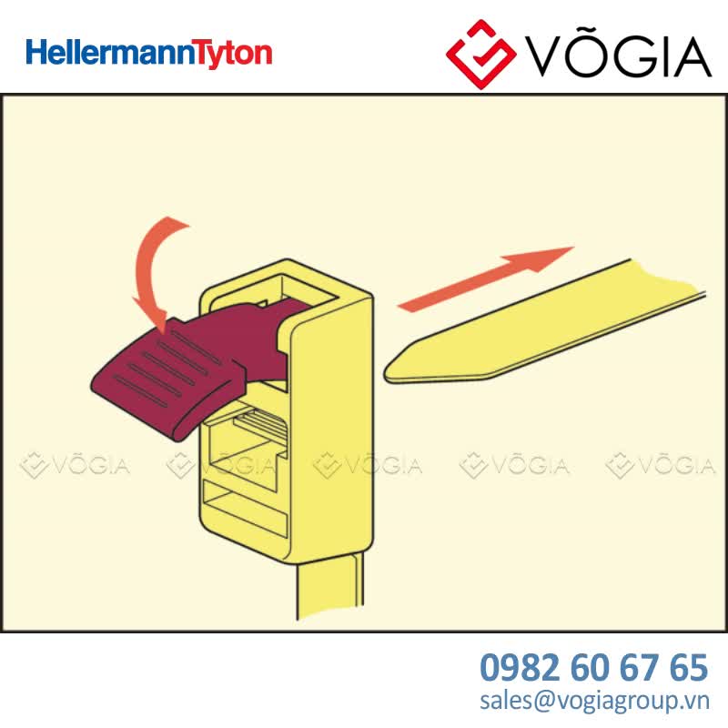 Dây thít (dây rút) cáp có thể tháo rời - Releasable cable tie, 7520x130mm, ∅400-2100mm, 888N, yellow/red, 5pcs - SpeedyTie (RTT750HR)-PA66-RD/YE