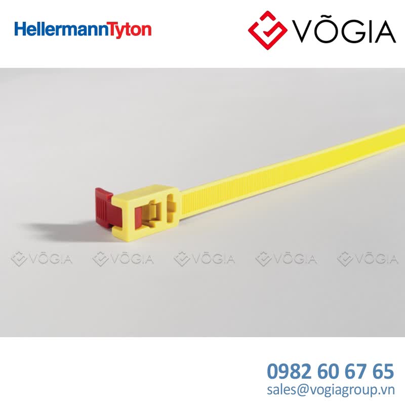 Dây thít (dây rút) cáp có thể tháo rời - Releasable cable tie, 7520x130mm, ∅400-2100mm, 888N, yellow/red, 5pcs - SpeedyTie (RTT750HR)-PA66-RD/YE