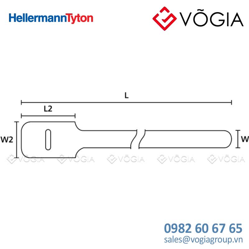 Dây thít (dây rút) cáp có thể tháo rời - Hook and Loop - GT50X60P2
