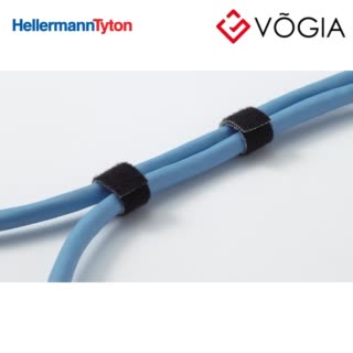 Dây thít (dây rút) cáp có thể tháo rời - Hook and loop cable tie, 5000x10mm, black, 5m - GTRU-5W10-PA/PP-BK