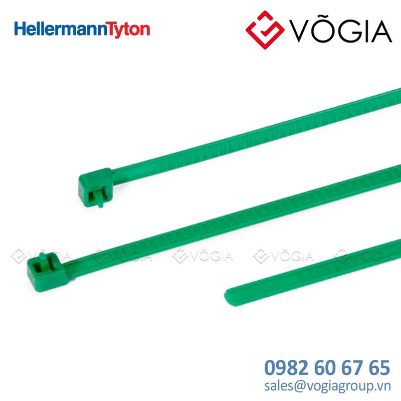 Dây thít (dây rút) cáp có thể tháo rời - Releasable cable tie, 1960x47mm, ∅20-500mm, 245N, green, 25pcs - LR55R-PA66-GN