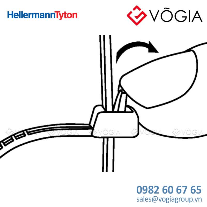 Dây thít (dây rút) cáp có thể tháo rời - Releasable cable tie, 1960x47mm, ∅20-500mm, 245N, green, 25pcs - LR55R-PA66-GN