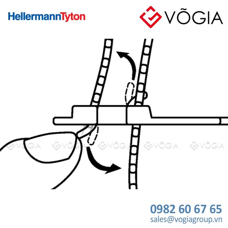 Dây thít (dây rút) cáp có thể tháo rời - Releasable cable tie, 340x110mm, ∅900mm, 123N, black, 50pcs - SRT34011-TPU-BK