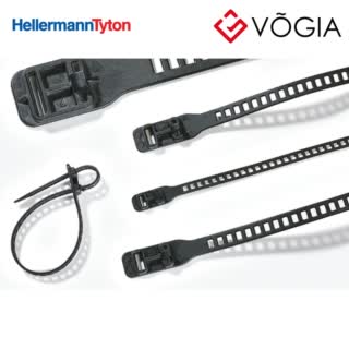 Dây thít (dây rút) cáp có thể tháo rời - Releasable cable tie, 340x110mm, ∅900mm, 123N, black, 50pcs - SRT34011-TPU-BK