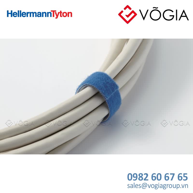 Dây thít (dây rút) cáp có thể tháo rời - Hook and loop cable tie, 5000x10mm, blue, 5m - GTRU-5W10-PA/PP-BU