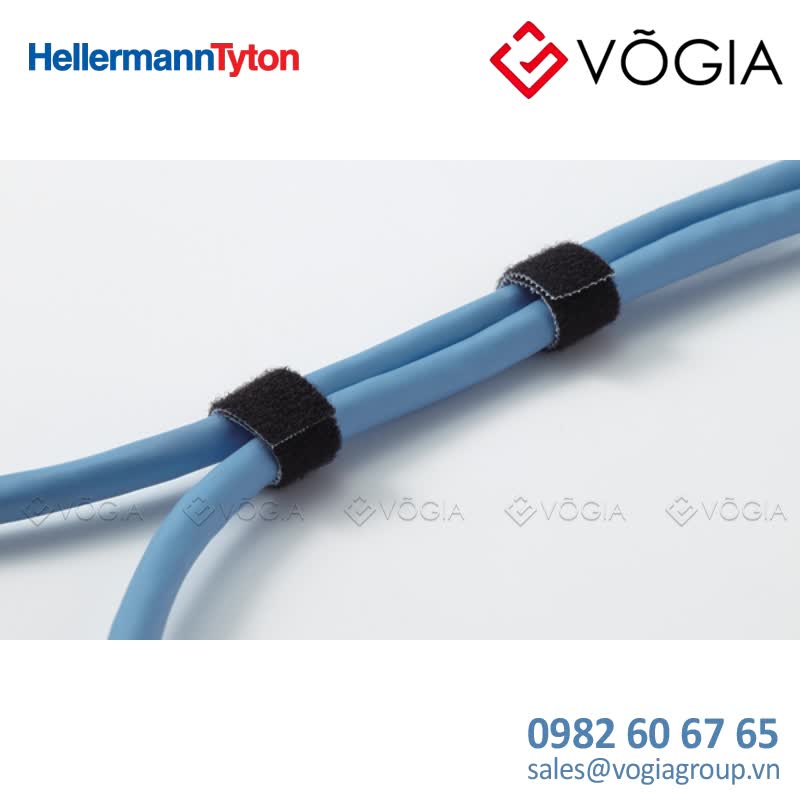 Dây thít (dây rút) cáp có thể tháo rời - Hook and loop cable tie, 5000x10mm, blue, 5m - GTRU-5W10-PA/PP-BU