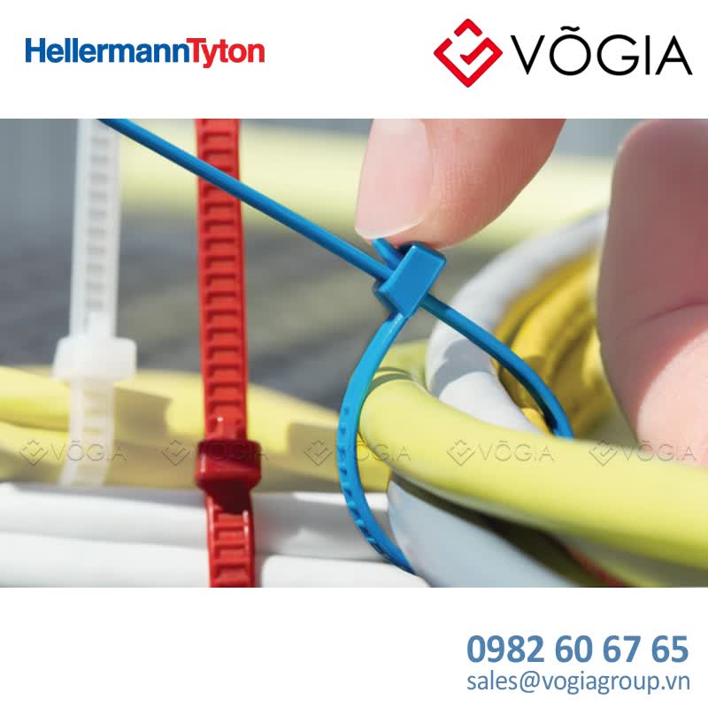 Dây thít (dây rút) cáp có thể tháo rời - Releasable cable tie, 1960x48mm, ∅20-500mm, 245N, natural, 25pcs - LR55R-PA66-NA